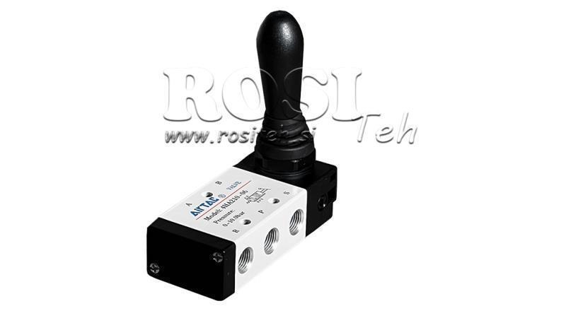 PNEUMATISK MANUEL VENTIL 5/3 3/8 PRT-1053-CRR MANUEL RETUR