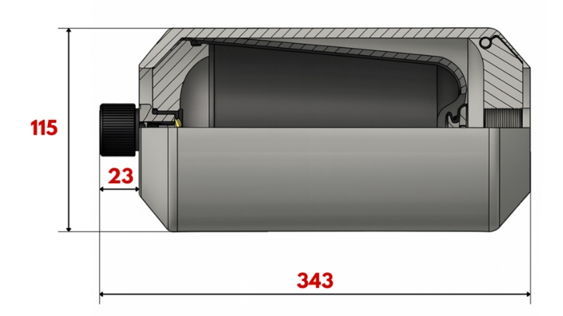 HIDRAVLIČNI AKUMULATOR 2,2 LIT - M18x1,5