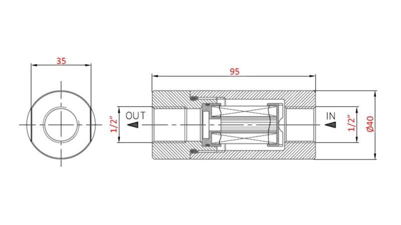HYDRAULISK TRYKFILTER 1/2 - 30u - 20LIT - 220bar
