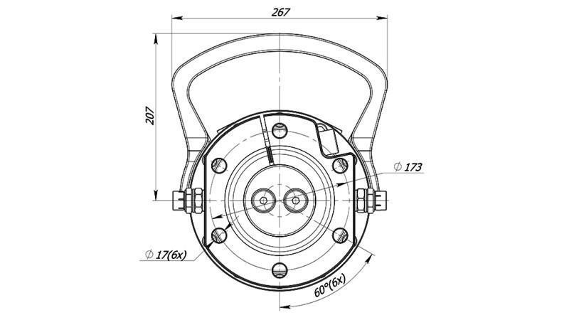 HYDRAULISK ROTATOR 10000/5000 KG MED FLANGE