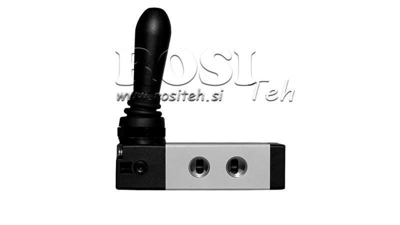PNEUMATISK MANUEL VENTIL 5/3 3/8 PRT-1053-CRR MANUEL RETUR