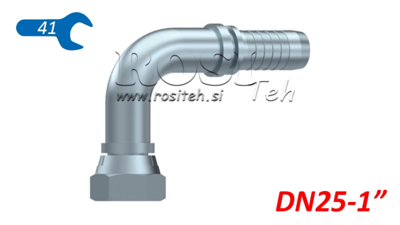 HYDRAULISK FORBINDELSE BSP HUN ELBOW 90° DN25-1