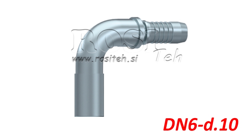 HYDRAULISK KOBLER SLANGE OVERGANGS BEND 90° DN6-d.10