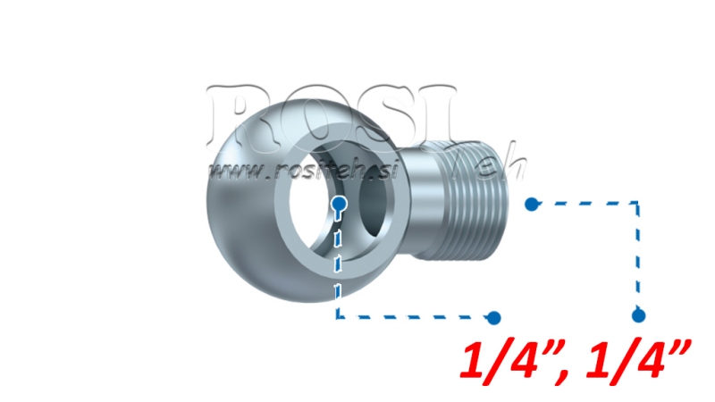 HYDRAULISK ØJEFORBINDELSE 1/4-1/4
