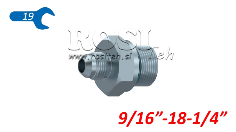 HYDRAULISK REDUCER  9/16 JIC74°-1/4 GAS