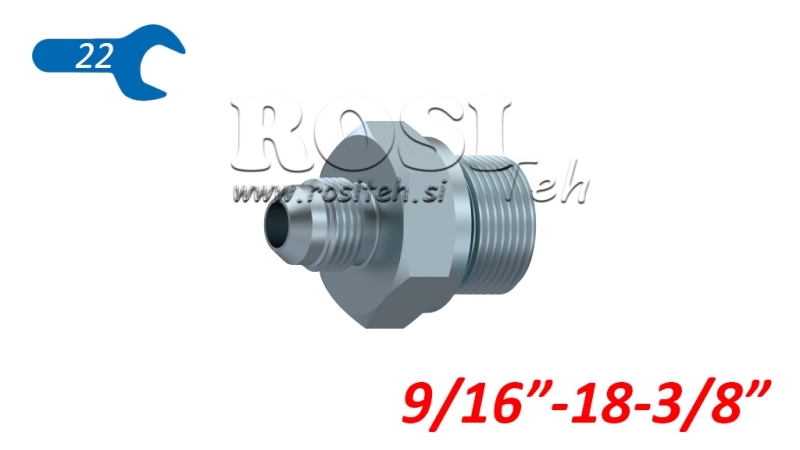 HYDRAULISK REDUCER  9/16 JIC74°-3/8 GAS