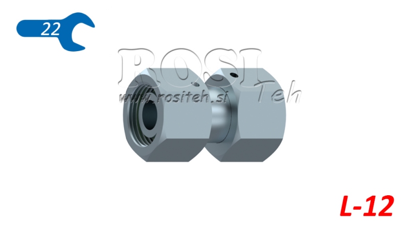 HYDRAULISK DOBBEL DREJELIG MØTRIK KOBLING (12L) M18X1,5