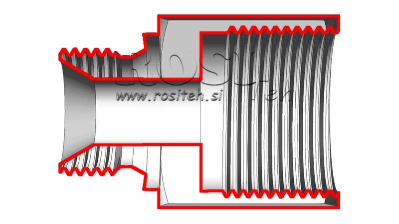 HYDRAULISK ADAPTER HAN-HUN 3/8-1/2