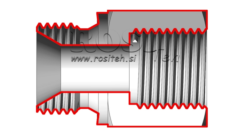 HIDRAVLIČNI ADAPTER MOŠKI-ŽENSKI 3/8 - 18x1,5