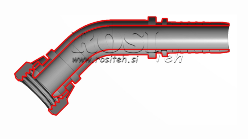 HYDRAULISK FORBINDELSE BSP HUN ELBOW 45° DN10-M16X1,5