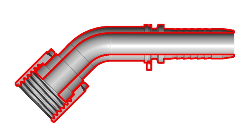 HYDRAULISK FORBINDELSE DKORFS HUN ELBOW 45° DN8-11/16-16