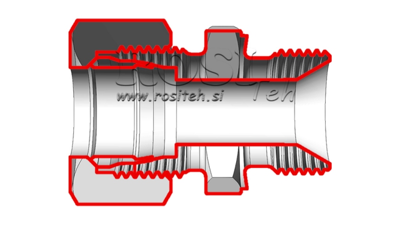HYDRAULISK DUBBEL-AGTIG CYLINDER MED MØTRIK AL22-BSP1/2