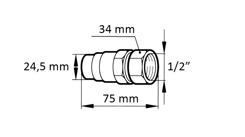 QUICK COUPLING GRAVEMASKINE FFH HANN 1/2