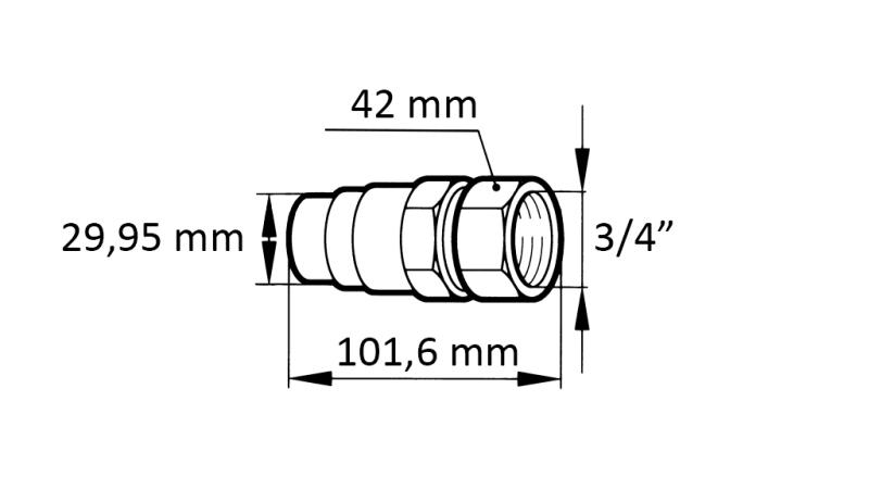 QUICK COUPLING GRAVEMASKINE FFH HANN 3/4 48MM