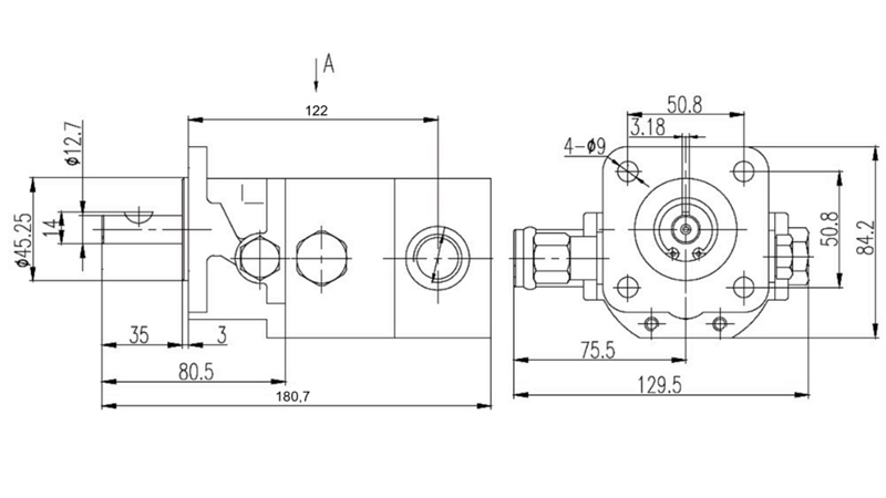 HYDRAULISK HI-LO PUMPE 16GPM 12.9 CCM + 4.1 CCM HØJRE