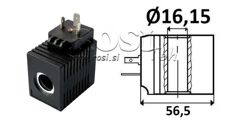 ELEKTROMAGNETISK SPOLE 230V AC - CB12 - fi 16.15mm-52mm 30W