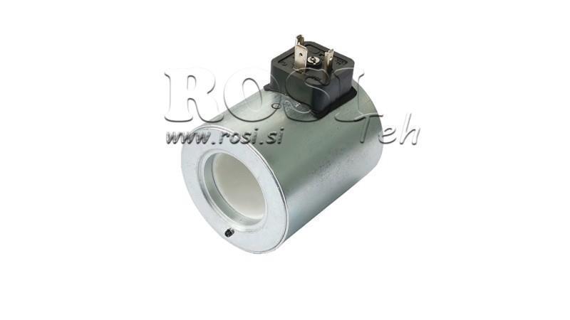 ELEKTROMAGNETISK SPOL 12V DC TIL CETOP 5 VENTIL - fi 31,4mm-75mm 37W
