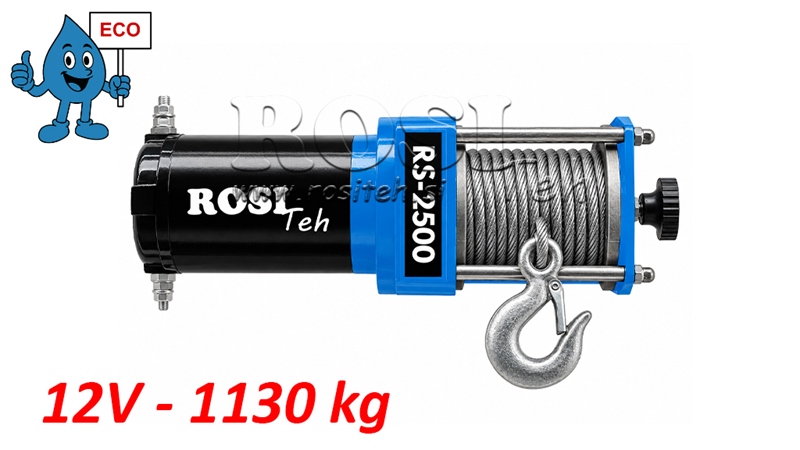 12 V ELEKTRISK SPIL RS-2500 - 1130 kg - ECO