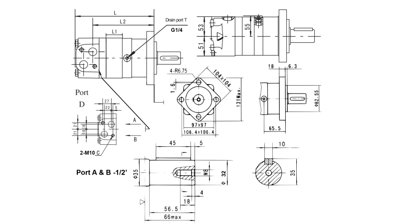 HYDRAULISK MOTOR MR 32 ECO (ALSG2-L-32)
