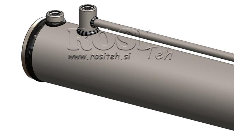 HYDRAULIKCYLINDER TIL BRÆNDEKLØVER MED MONTERINGSPLADE100/60-1050 - ØVERSTE TILSLUTNING