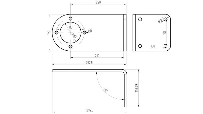 HANN MULTIPLIKATOR HOLDER - dimensioner