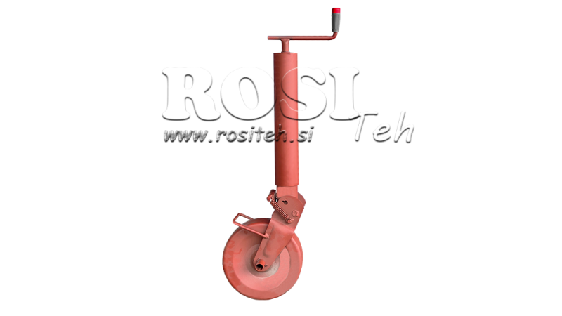 GEWINDE STØT BEN 300MM - 1500KG MED STØTTHJUL