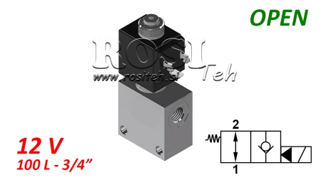 2-VEGS VENTIL 3/4 (NO) 12V - 120LIT