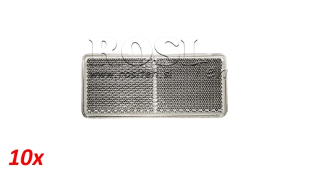 REKTANGULÆR REFLEKTOR HVID 105X48 (10PCS)