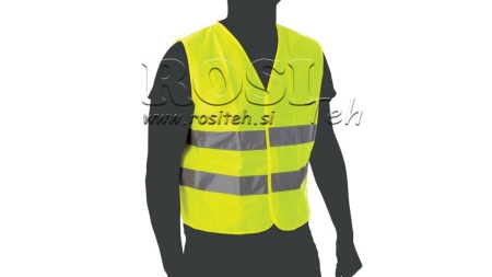 REFLEKTERENDE VEST HØJ SYNLIGHED ORANGE/GUL
