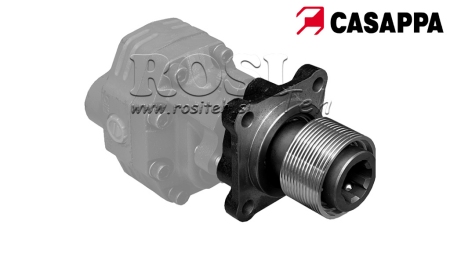 P.T.O. ADAPTER TIL GJERNE JERN PUMPE ASAE HUN - 3 BOLTE