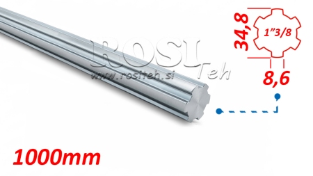 KARDANAKSEL SPLINET 1-3/8 (1000 mm)