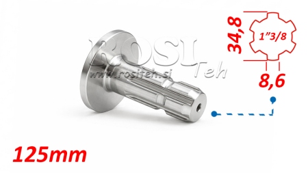 KARDANADAPTER MED FLANGE 1-3/8 (125 mm)