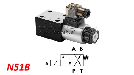 HYDRAULISK ELEKTRO MAGNETISK VENTIL KV-4/2 CETOP 3 12/24/230V N51B