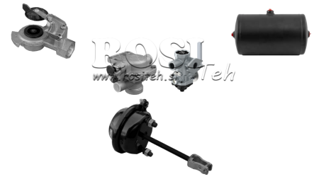 SET ZRAČNIH ZAVOR ZA PRIKOLICO KOMPLET ENO KROŽNI SISTEM 1 CILINDER