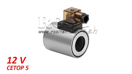 ELEKTROMAGNETISK SPOLE 12V DC TIL CETOP 5 VENTIL - Φ 31.4MM-75MM 37W IP65