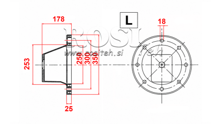 HYDRAULISK FLANGE - BELL LS350-L3511 (EM11-22KW/GR2)