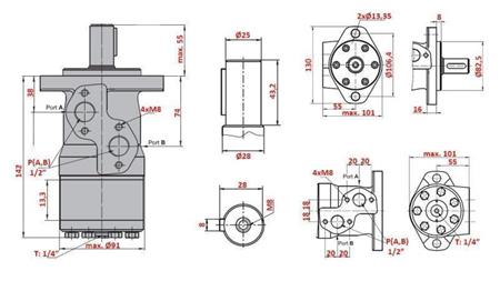 HYDRAULISK MOTOR MP 100