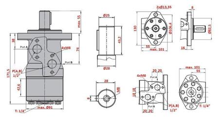 HYDRAULISK MOTOR MP 315