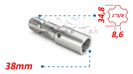 KARDANSKI NASTAVEK 1-3/8 - LUKNJA fi 38 mm (160 mm)
