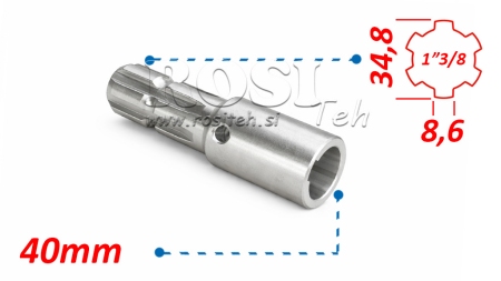 KARDANADAPTER 1-3/8 - HUL fi 40 mm (160 mm)