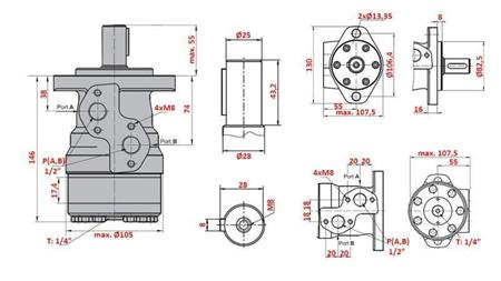 HYDRAULISK MOTOR MR 100