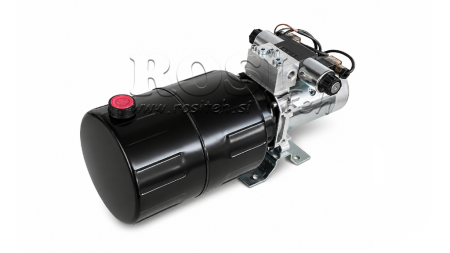 MINI HYDRAULISK POWER-PACK 12V DC - 1.6kW = 2.1cc - 8 lit - bidirektionel enhed (metal)