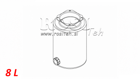 METAL TANK ROLL PP 8 LITER HORIZONTAL-VERTIKAL