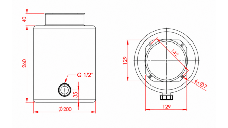 METAL TANK ROLL PP 8 LITER HORIZONTAL-VERTIKAL
