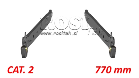 NEDRE LØFTEARME TIL TREPUNKTSOPHÆNG CAT. 2 - 70x20 mm - 770 mm (75 HP)