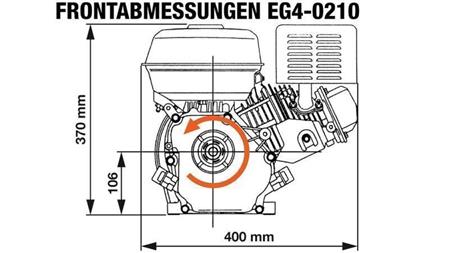 benzinmotor EG4-200cc-5.10kW-3.600 RPM-H-KW20x53-manuel start