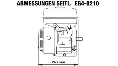 benzinmotor EG4-200cc-5.10kW-3.600 RPM-H-KW20x53-manuel start