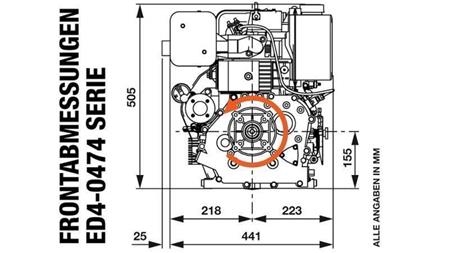 dieselmotor 474cc-8.0kW-3.600 RPM-E-KW25x88-elektrisk start