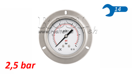 MANOMETER DN63 BAG 0 - 2.5 BAR - 1/4