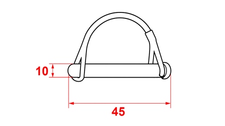 RINGSPLIT KOMPLET Φ 10/45 MM (5PCS)